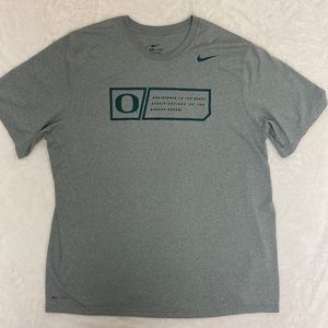 Oregon Ducks Nike Dri-fit teeshirt. Gray.  Size XXL, never worn.